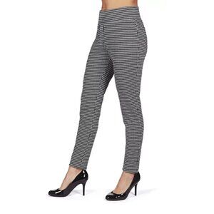 MEMOI Womens M/L 8-10 Black/White Houndstooth Shaping Slimming LEGGING NWT NEW